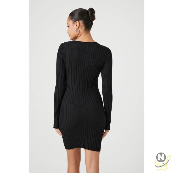 Ribbed Mini Sweater Dress