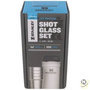 Stanley Adventure Nesting Shot Glass Set 0.59ML / 2OZ Polar White  BPA FREE Stainless Steel Shot Glasses | Packable thanks to Nesting System | Dishwasher Safe | Lifetime Warranty