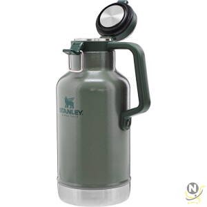 Stanley Classic Easy-Pour Growler 1.9L / 64oz Hammertone Green  Insulated Growler | Keeps Beer Cold & Carbonated | Stainless Steel | Leakproof | Easy to Carry | Dishwasher Safe | Lifetime Warranty