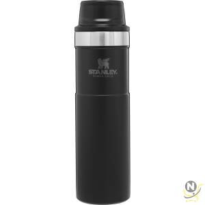 Stanley Classic Trigger Action Travel Mug 0.47L / 16OZ Matt Black  Leakproof Cup | Hot & Cold Thermos Bottle | Vacuum Insulated Tumbler for Coffee