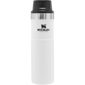 Stanley Classic Trigger Action Travel Mug 0.47L / 16OZ Polar White  Leakproof Cup | Hot & Cold Thermos Bottle | Insulated Tumbler for Coffee