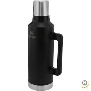 Stanley Classic Legendary Bottle 1.4L / 1.5QT Matte Black  BPA FREE Stainless Steel Thermos | Hot for 40 Hours | Leakproof Lid Doubles as Cup | Dishwasher Safe | Lifetime Warranty