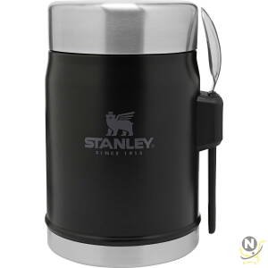 Stanley Classic Legendary Food Jar 0.4L / 14 OZ Matte Black with spork  BPA FREE Stainless Steel Food Thermos | Keeps Cold or Hot for 7 Hours | Leakproof | Lifetime Warranty | Dishwasher safe
