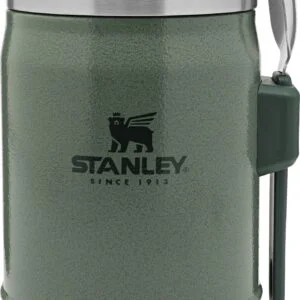 Stanley Classic Legendary Food Jar 0.4L / 14 OZ Hammertone Green with spork  BPA FREE Stainless Steel Food Thermos | Keeps Cold or Hot for 7 Hours | Leakproof | Lifetime Warranty | Dishwasher safe