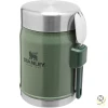 Stanley Classic Legendary Food Jar 0.4L / 14 OZ Hammertone Green with spork  BPA FREE Stainless Steel Food Thermos