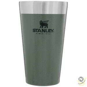 Stanley Adventure Stacking Beer Pint 0.47L / 16OZ Hammertone Green  Keeps Beer Cold for 4 Hours | Stainless Steel Beer Pint | Stacks Infinitely | Double Wall Vacuum Insulation | Dishwasher Safe