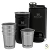 Stanley Adventure Pre-Party Shot Glass + Flask Set Matte Black  BPA FREE Stainless Steel