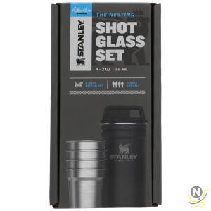 Stanley Adventure Nesting Shot Glass Set 0.59ML / 2OZ Matte Black  BPA FREE Stainless Steel Shot Glasses | Packable thanks to Nesting System | Dishwasher Safe | Lifetime Warranty