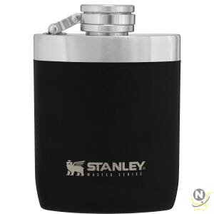 Stanley Master Unbreakable Hip Flask 0.23L / 8OZ Foundry Black with Never-Lose Cap  Wide Mouth Stainless Steel Hip Flask for Easy Filling & Pouring | BPA FREE Leakproof Flask | Lifetime Warranty