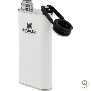 Stanley Classic Wide Mouth Flask 0.23L / 8OZ Polar White with Never-Lose Cap  Wide Mouth Stainless Steel Hip Flask for Easy Filling & Pouring | Insulated BPA FREE Leakproof Flask | Lifetime Warranty