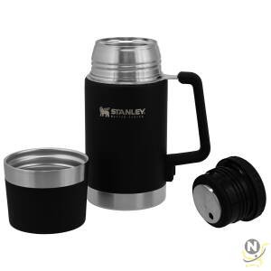 Stanley Master Unbreakable Food Jar 0.7L / 24OZ Foundry Black  BPA FREE Stainless Steel Food Thermos | Keeps Cold or Hot for 20 Hours | Leakproof Lid Doubles as Cup | Lifetime Warranty