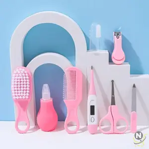 8 PCS Child Care Cleaning Set Nail Clippers Comb Massage Soft Bristle Brush Set Kit