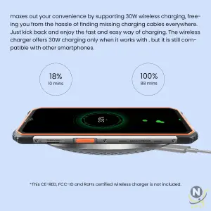 Blackview W2 Wireless Charger for BV9200 Wireless Charger 30W Magnetic Wireless Charger Type C Fast Charging Pad Stand