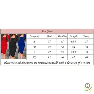 Elegant Womens Cold Shoulder Sexy Chic Red Cocktail Party Slim Fit Dresses Square Collar Long Sleeve Design Bodycon Midi Dress