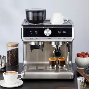 HiBREW Barista Pro 20Bar Bean to Espresso,Cafetera Commercial Level Coffee Machine with Full Kit for Cafe Hotel Restaurant H7