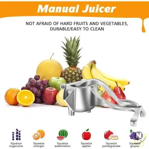 Manual Juicer, Fruit Juice Squeezer, Detachable Heavy Duty Citrus Squeezer Extractor Tool, Premium Quality Metal Alloy Squeezer