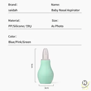 Simple Silicone Baby Nasal Aspirator Sucker Cleaner Nose Wash Anit Backflow Snot Cleaner