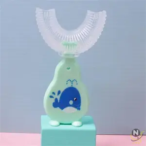 U-Shaped Children's Toothbrush 360 Degree Children's Teeth Oral Care Cleaning Brush Soft Silicone Toothbrush Teether Baby Items