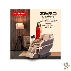 Sparnod Fitness Deluxe Massage Recliner Chair Ultimate Comfort & Relaxation with Free Installation, Airbag Pressure Massage, Zero Gravity, LCD Screen, and Bluetooth Speaker Perfect for Home & Office