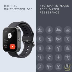 CMF by Nothing Watch Pro Smartwatch with 1.96 AMOLED display, Fitness Tracker, Built-in multi-system GPS, Bluetooth calling with AI noise reduction and up to 13 days of usage - Dark Grey Nsmah Fashion
