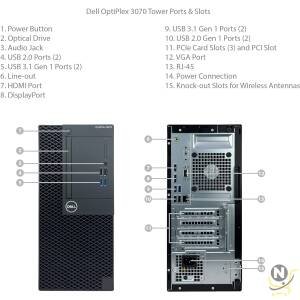 Dell OptiPlex 3070 MT Tower -9th Gen Intel Core i5-9500 6-Core, Intel UHD Graphics 630, DVD Burner, Windows 10 Pro Desktop Computer