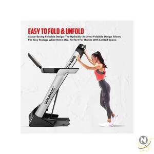 Sparnod Fitness STH-6010 3-Hp Continuous (6Hp Peak) Automatic Motorized Treadmill for Home Use - Large 15.6 Inches TFT Screen with Bluetooth Speakers