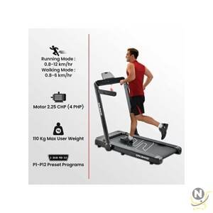Sparnod Fitness STH-3060 4 HP Peak 2 in 1 Foldable Treadmill for Home Come Under Desk Walking Pad Slim Enough to be stored Under Bed