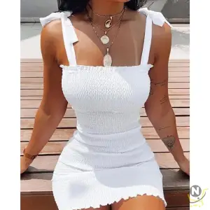 Floral Tight Camisole Dress For Women 2024 Spring Summer Beach Female Clothing Sexy Club Mini Skirt Vestidos Casual Short Dress