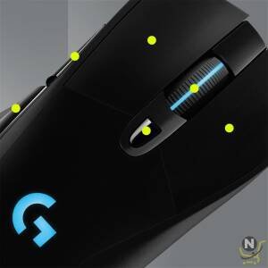 Logitech G703 LIGHTSPEED Pro-Grade Wireless Gaming Mouse, 16,000 DPI, RGB, Adjustable Weights, 6 Programmable Buttons, On-Board Memory, Long Battery Life, Compatible with PC / Mac - Black