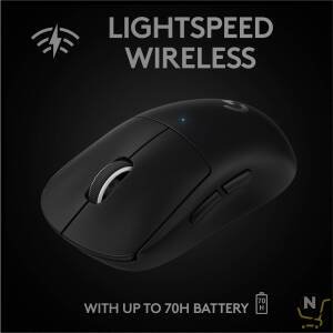 Logitech G PRO X SUPERLIGHT Wireless Gaming Mouse, Ultra-Lightweight, HERO 25K Sensor, 25,600 DPI, 5 Programmable Buttons, Long Battery Life, Compatible with PC/Mac - Black