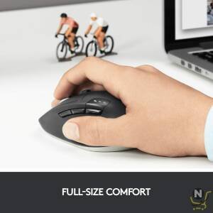 Logitech M720 Triathlon Multi-Device Wireless Mouse, Bluetooth, USB Unifying Receiver, 1000 DPI, 6 Programmable Buttons, 2-Year Battery, Compatible with Laptop, PC, Mac, iPadOS - Black