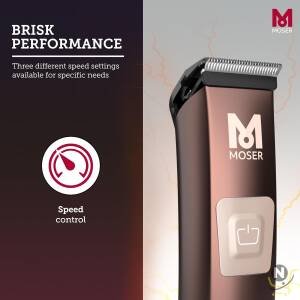 Moser LI+ PRO 2 MINI Professional Hair Trimmer | With 3-Speed Levels For Perfect Trimming and Styling | Intelligent Push Button With Charging Stand | 120-Min Operation Time (1588-0151) Buy Online at Best Price in UAE - Nsmah