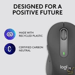 Logitech Signature M650 Wireless Mouse - For Small to Medium Sized Hands, 2-Year Battery, Silent Clicks, Customizable Side Buttons, Bluetooth, for PC/Mac/Multi-Device/Chromebook - Graphite
