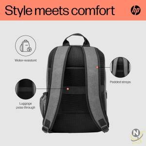 HP Prelude 15.6 inch Laptop Backpack with Non-slip Padded Straps, Compatible with Laptops up to 15.6 inches, Including MacBook, HP Pavilion, Protects Your Technology with Water Resistance and