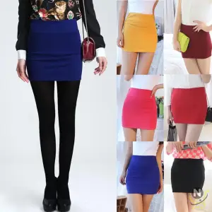 Women Short Mini Skirt Ladies Party Clubwear Summer Bodycon Candy Color Dress Female High Waist A Line Skirts Office Sexy Skirts