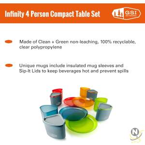 Infinity 4 Person Compact Tableset  Nsmah Sporting Goods