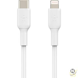 Belkin USB-C to Lightning Cable (iPhone Fast Charging Cable for iPhone 14,  13,  12 or earlier) Boost Charge MFi-Certified iPhone USB-C Cable (White,  1m)