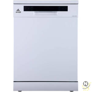 evvoli Free Standing Dishwasher 7 programs 14 place setting, 3 Rack Levels, High Energy Efficiency, Quiet, Silver Color