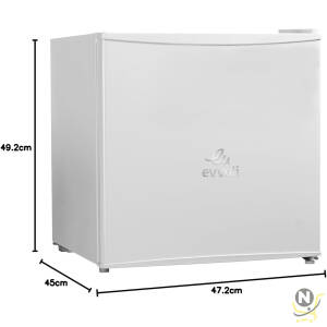 evvoli 60 Liters Mini Refrigerator Single Door With Frost Free System, EVRFM-50LW, White   Import  Single ASIN  Import