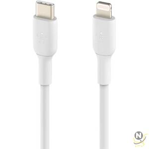 Belkin USB-C to Lightning Cable (iPhone Fast Charging Cable for iPhone 14,  13,  12 or earlier) Boost Charge MFi-Certified iPhone USB-C Cable (White,  1m)