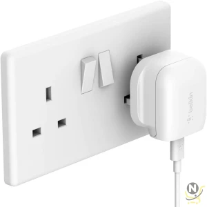 Belkin WCA003myWH Boost Charge USB-C Wall Charger Plug 20W for Apple ,  Google,  Oppo,  Samsung and Huawei Phones,  White