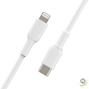 Belkin USB-C to Lightning Cable (iPhone Fast Charging Cable for iPhone 14,  13,  12 or earlier) Boost Charge MFi-Certified iPhone USB-C Cable (White,  1m)