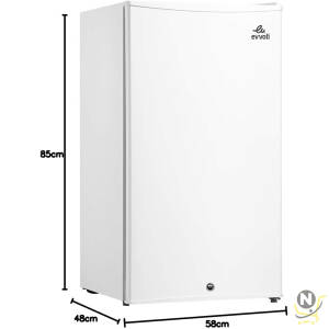 evvoli 60 Liters Mini Refrigerator Single Door With Frost Free System, EVRFM-50LW, White   Import  Single ASIN  Import