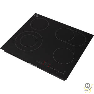 evvoli Ceramic Hob with Touch Pannel Controls, 4 cooking zones, 60 cm, Black, EVBI-CH604B