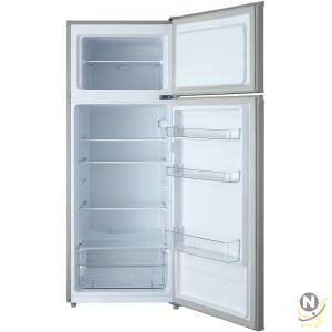 evvoli 225 Liters Double Door Refrigerator Silver EVRFM-225S