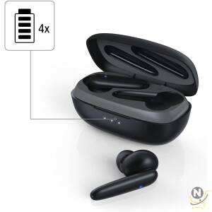 Hama 184078 Passion Clear Bluetooth ANC True Wireless Earbuds,  Black,  One Size