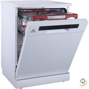 evvoli Free Standing Dishwasher 7 programs 14 place setting, 3 Rack Levels, High Energy Efficiency, Quiet, Silver Color