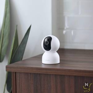 XIAOMI Smart Camera C400 4MP, 360° Rotation AI Human Detection 2.4GHz/5GHz Wi-Fi Support Compatible with Alexa Google Home MJSXJ11CM White