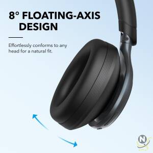 soundcore by Anker,  Space One - Adaptive Active Noise Cancelling Headphones,  Enhanced Human Voice Reduction,  40H ANC Playtime,  LDAC Hi-Res Wireless Audio,  Comfortable Fit,  Bluetooth 5.3,  App Control