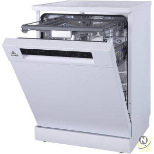 evvoli Free Standing Dishwasher 7 programs 15 place setting, 3 Rack Levels, High Energy Efficiency, Quiet, Silver Color